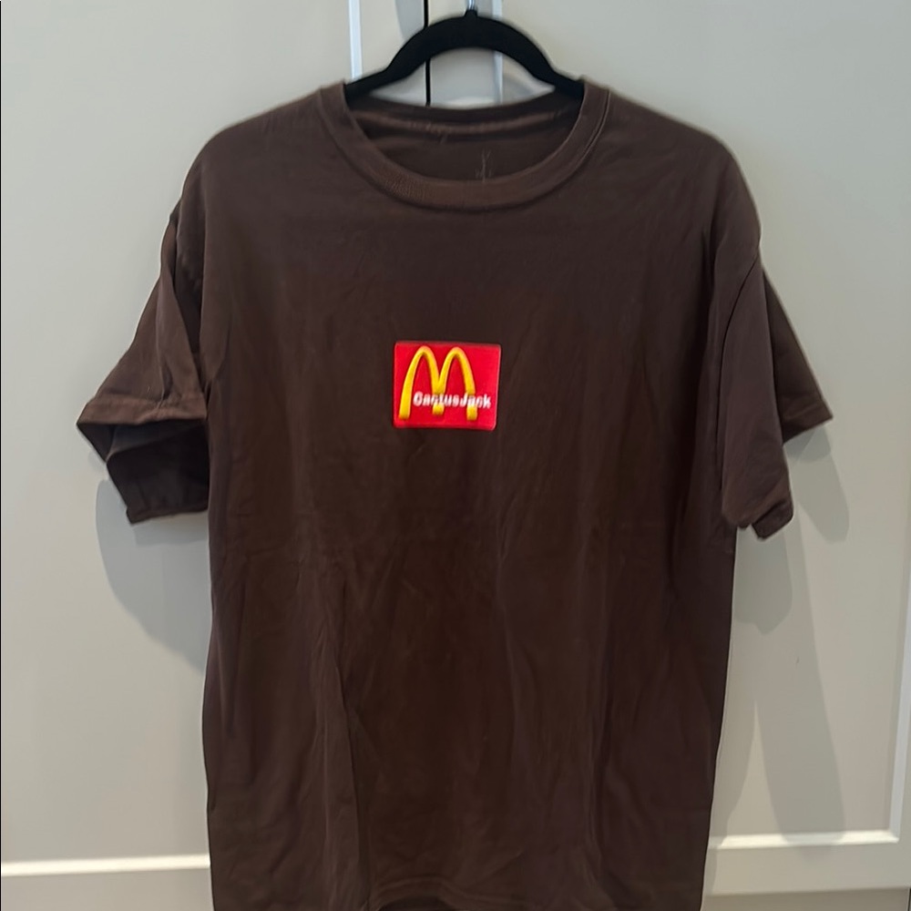 Travis Scott McDonald's Brown Short Sleeve Tee with Iconic Logo